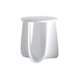 Tabouret Sag plastique blanc / Table H 44 cm - Assise polyuréthane / Nendo, 2016 - MDF Italia