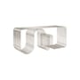 Banc Curva métal argent / Etagère - L 100 cm - AYTM