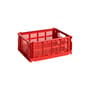 Korb Colour Crate plastikmaterial rot Medium / 26,5 x 34,5 cm - Recycelt - Hay