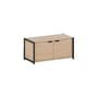 Mobile basso contenitore UNIT 1 metallo nero / H 40 x L 84 cm - 2 supporti - TIPTOE