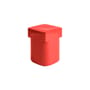 Landmark End table ceramic red / Hand-made - 32 x 32 x H 44 cm - NINE