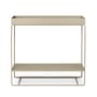 Jardinière sur pied Plant Box Two métal beige / Rangement - 2 niveaux  - L 80 x H 75 cm x Prof. 25 cm - Ferm Living