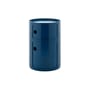 Rangement Componibili New Big plastique bleu / 2 tiroirs - Ø 42 x H 61,5 cm - Kartell