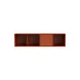 Wandablage Line holz orange / B 139.2 x T 30 cm H 35.4 cm - MONTANA