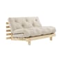 Canapé convertible Roots / L 140 cm - 3 positions beige / Structure pin clair - KARUP DESIGN