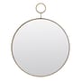 Wandspiegel The loop glas gold spiegel metall / Messing - Ø 32 cm - House Doctor