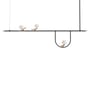 Yanzi SC1 Pendant metal glass black / LED - L 156 x H 61 cm - Artemide
