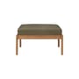 Pouf per esterno Jack Outdoor tessuto legno verde / 71 x 54 cm - Teck - Ethnicraft