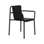 Fauteuil de repas empilable Panorama métal noir / Avec accoudoirs - TIPTOE