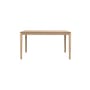 Bok Rectangular table natural wood / Solid oak 140 x 80 cm / 6 people - Ethnicraft