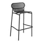 Tabouret de bar Week-End métal noir / Aluminium - H 80 cm - Petite Friture
