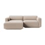 Ecksofa Develius C textil beige / 3 Sitze - L 220 cm / Liege links - &tradition