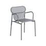 Fauteuil bridge empilable Week-end métal gris / Aluminium - Petite Friture