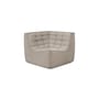 Divano modulabile N701 tessuto beige / Modulo ad angolo quadrato a 90° - Cotone riciclato - Ethnicraft