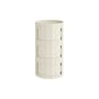 Ablage Facet High plastikmaterial beige / H 66 cm - 3 Türen / Mit Rollen - Hay