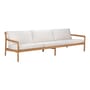 Gartensofa 3-Sitzer Jack Outdoor textil holz weiß / L 265 cm - Teakholz - Ethnicraft