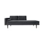 Méridienne Wind tissu gris / Accoudoir gauche - L 200 cm / Velours - BROSTE COPENHAGEN
