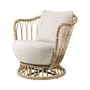 Poltrona imbottita Grace fibre bianco / Riedizione 1936 - Rattan & tessuto - Gubi