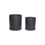 Set de 2 pots de fleurs Podium Medium / Avec soucoupes - HÜBSCH