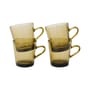 Tazzina da caffè 70s glassware vetro verde / Set di 4 - 23 cl - HK LIVING