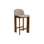 Chisel 35 Low Bar chair textile beige / Height: 65 cm - Fabric upholstery - Hay