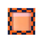 Cadre-photo Check Square plastique orange / 13 x 13 cm - Polyrésine - & klevering