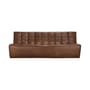 Canapé droit N701 cuir marron foncé / 3 places - L 210 cm - Ethnicraft