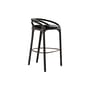 Aleta INDOOR High stool leather black / H 78.5 cm - MORPHO