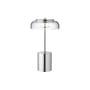 Lampada da esterno ricaricabile senza fili Blossi LED materiale plastico argento / H 26 cm - NUURA