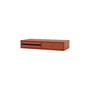 Friesiertisch Makeup holz orange / Wandkonsole - L 69.6 x T 30 x H 12.6 cm - MONTANA