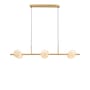 Suspension Carrara   / 6 globes - Verre effet marbre / L 105 x H 20 cm - It's about Romi