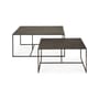 Tavolini estraibili Pentagon metallo nero / Set di 2 - Piano scolpito a mano - Ethnicraft
