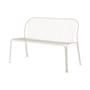 Banc avec dossier Thorvald SC111 métal blanc / L 129 cm - &tradition