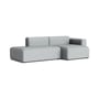 Divano d'angolo Mags Low Armrest n°3 tessuto grigio / 2,5 posti - En&ls 246,5 cm / Bracciolo destro - Versione UK - Hay