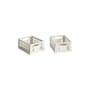 Lot de 2 paniers Colour Crate MINI plastique blanc / 17 x 13 cm - Recyclé - Hay