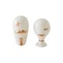 Salz- und Pfeffer-Set Mr & Mrs Muse keramik weiß - Jonathan Adler
