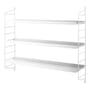 Scaffale String® Pocket metallo bianco / Metallo perforato - L 60 x H 50 cm - String Furniture