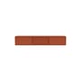 Meuble TV suspendu Octave V bois orange / L 138 x P 30 x H 24 cm - MONTANA
