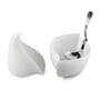 Mozzarella-Service Nunziatella plastikmaterial weiß / Frischhaltebehälter + perforierter Schöpflöffel - Alessi
