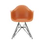 Poltrona RE DAR - Eames Plastic Armchair materiale plastico arancione / (1950) - Gambe nere / Riciclata - Vitra