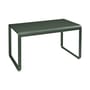 Bellevie Rectangular table metal green / 140 x 80 cm - Metal - Fermob