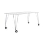 Scrivania Max materiale plastico bianco / Rotelle - L 160 cm - Kartell