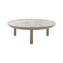Table basse K-TOP  / Ø 105 x H 35 cm - Plateau grès effet marbre - Kartell