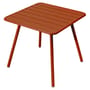Tavolo quadrato Luxembourg metallo arancione / 80 x 80 cm - 4 Piedi - Fermob