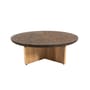 Couchtisch Cross kork braun holz natur Kork & Holz / Ø 100 x H 33 cm - Ethimo