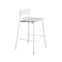 Tabouret haut empilable Fromme métal blanc / H 65 cm - Aluminium - Petite Friture