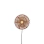 Applique con presa Zanzibar Flat fibre legno beige rattan naturale / Ø 40 cm - GOOD&MOJO