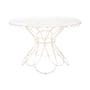 Table ronde Al Fresco métal blanc / Ø 120 cm - Trou pour parasol - BUSINESS & PLEASURE