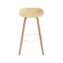 Mat Bar stool cane & fibres beige / H 75 cm - Hemp / Beechwood Base, legs - Normann Copenhagen