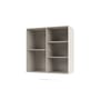 Wandablage Ripple II holz weiß / Vitrine - B 69.6 x T 30 x H 69,6 cm / Gewelltes Glas - MONTANA